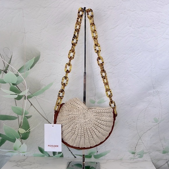 Poolside Handbags - Poolside Knot Conch Shoulder Bag Natural